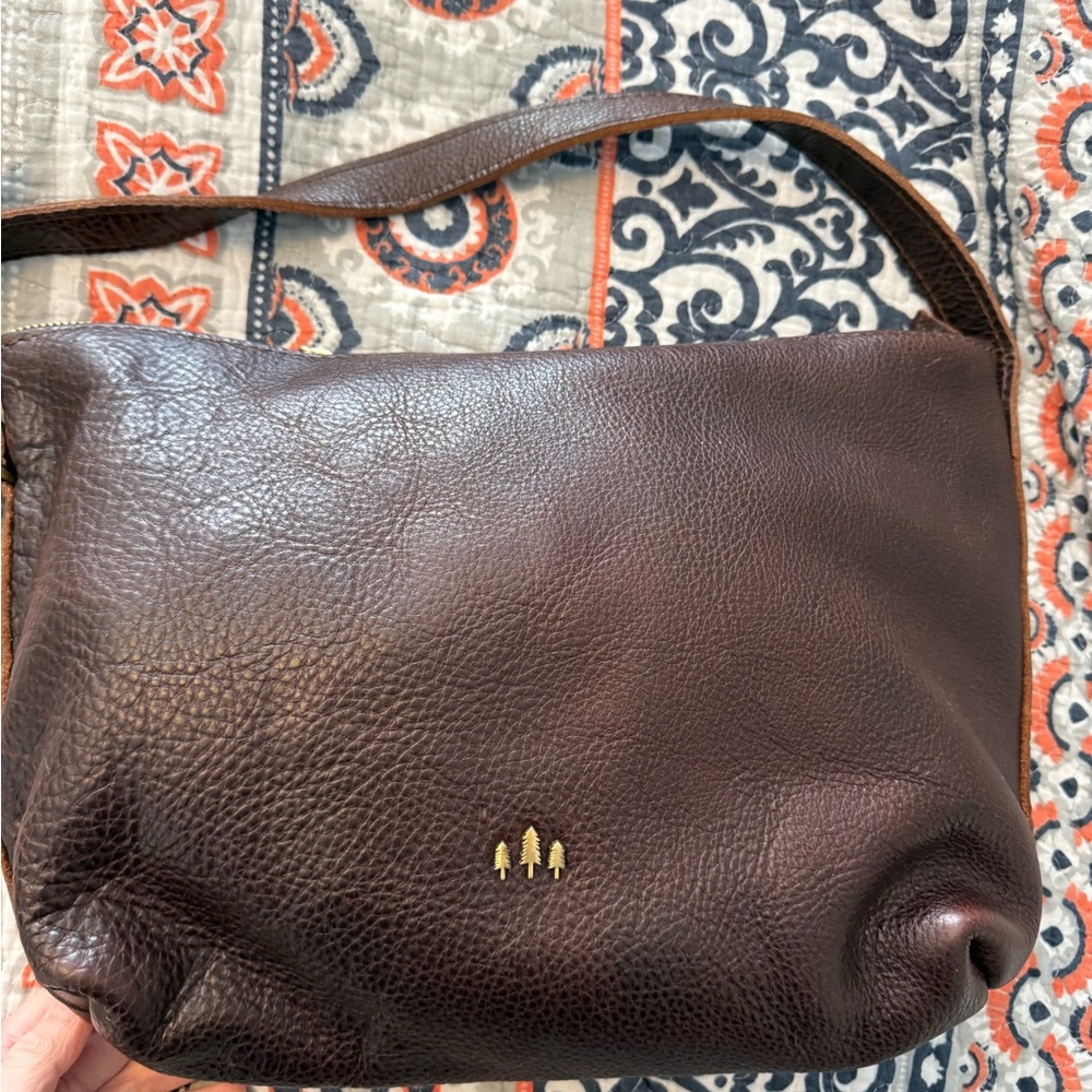 Portland Leather Large Slouchy in Coldbrew